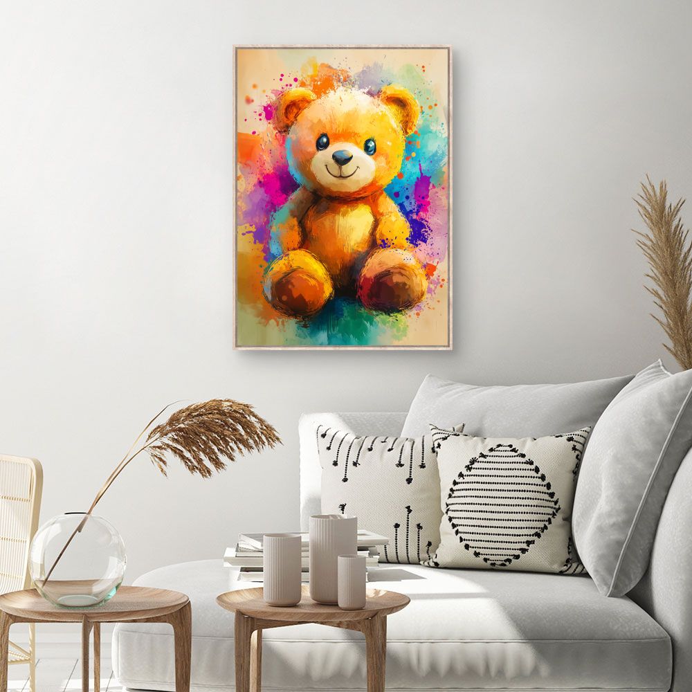 Tableau 'Ourson éclatant'