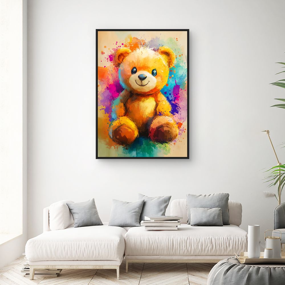 Tableau 'Ourson éclatant'