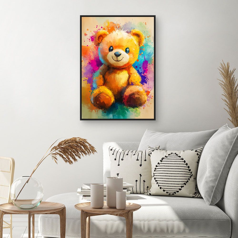 Tableau 'Ourson éclatant'