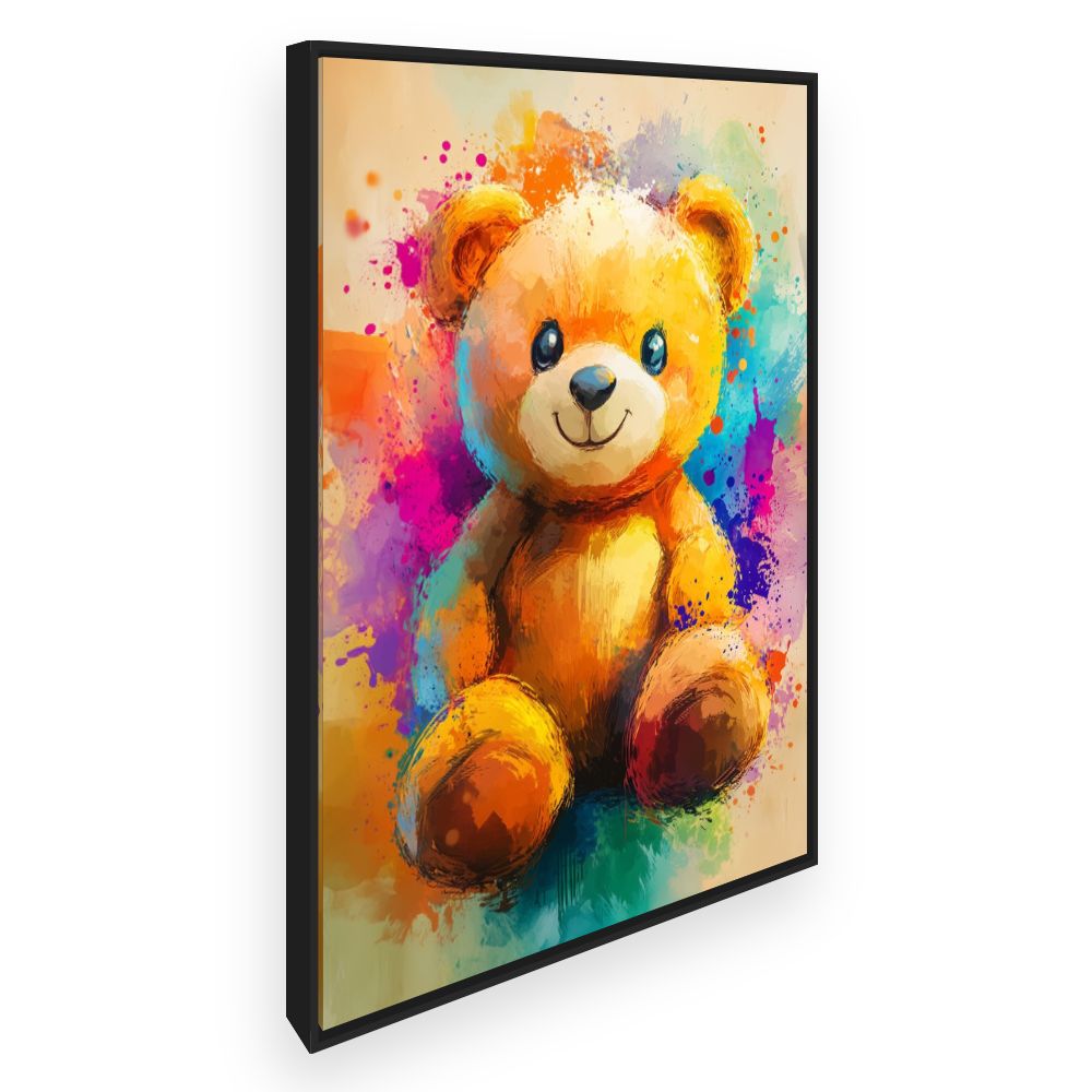 Tableau imprimé pour enfants 'Ourson éclatant'