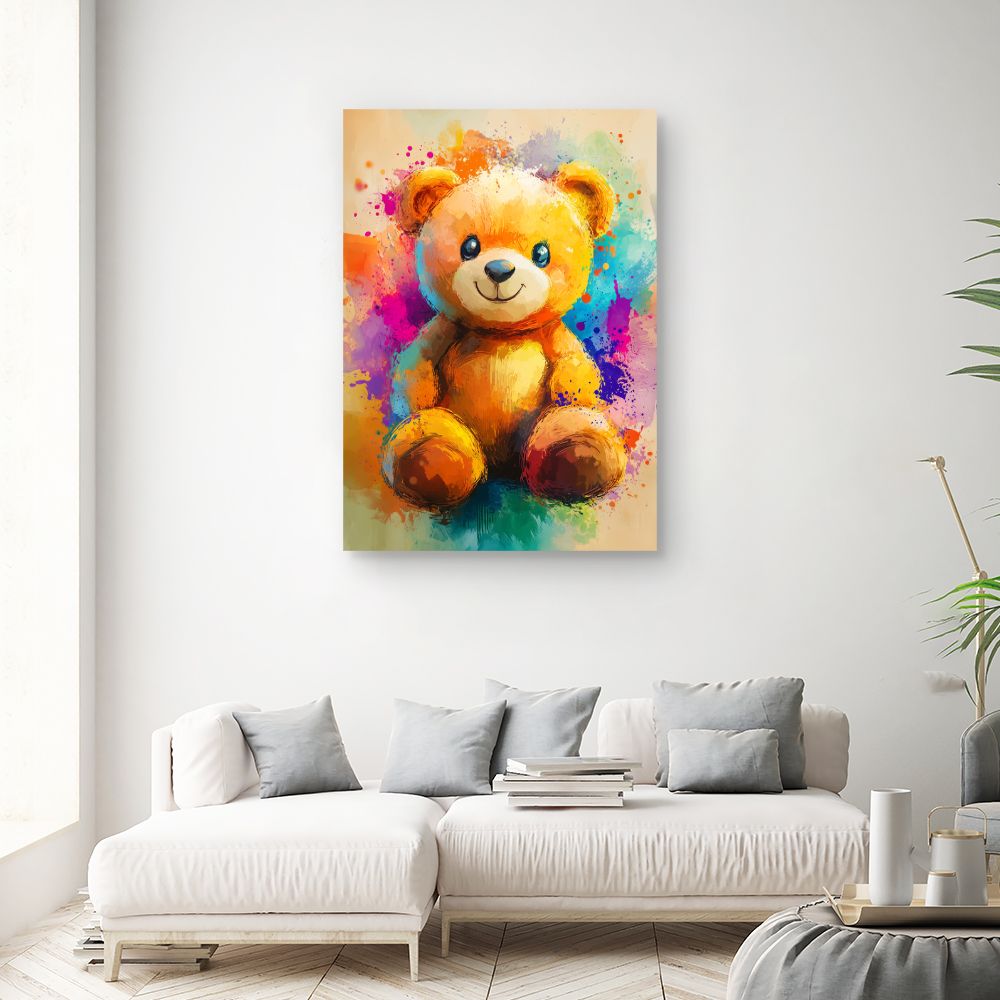 Tableau 'Ourson éclatant'