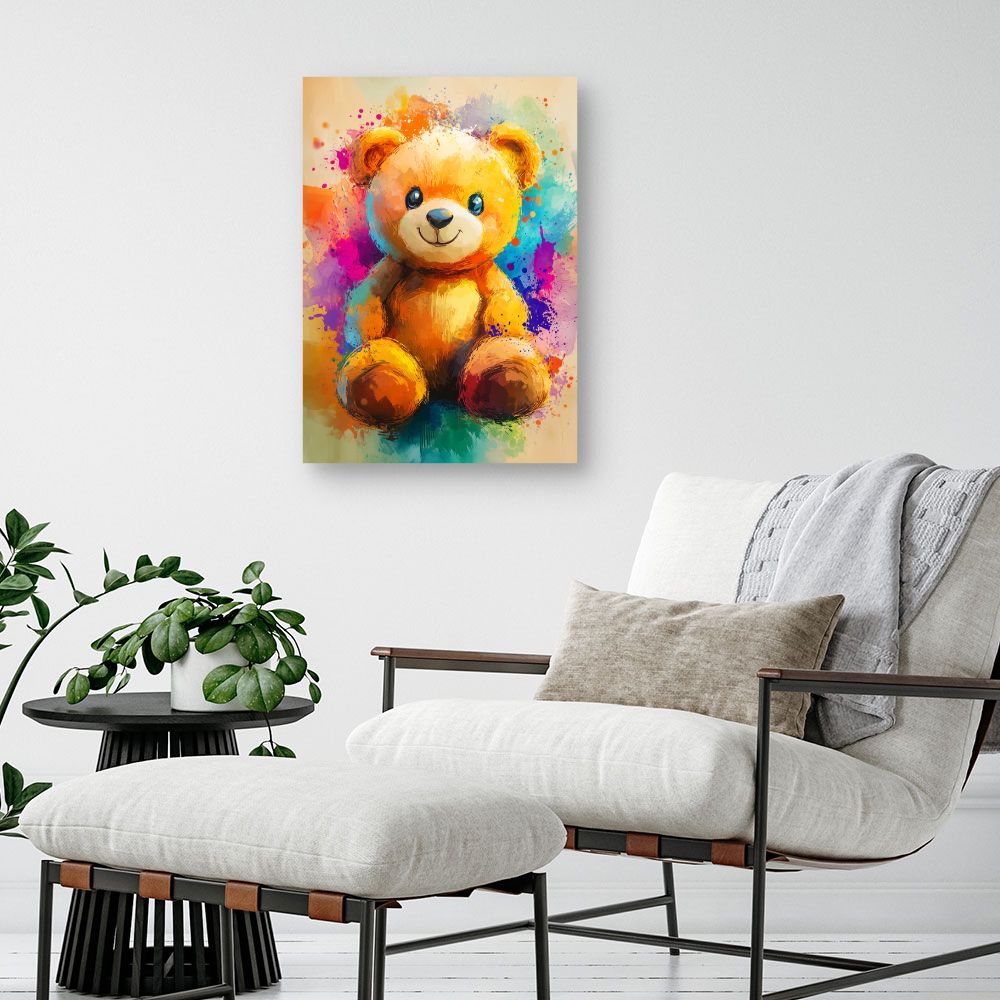 Tableau 'Ourson éclatant'