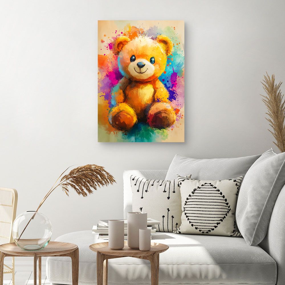 Tableau 'Ourson éclatant'