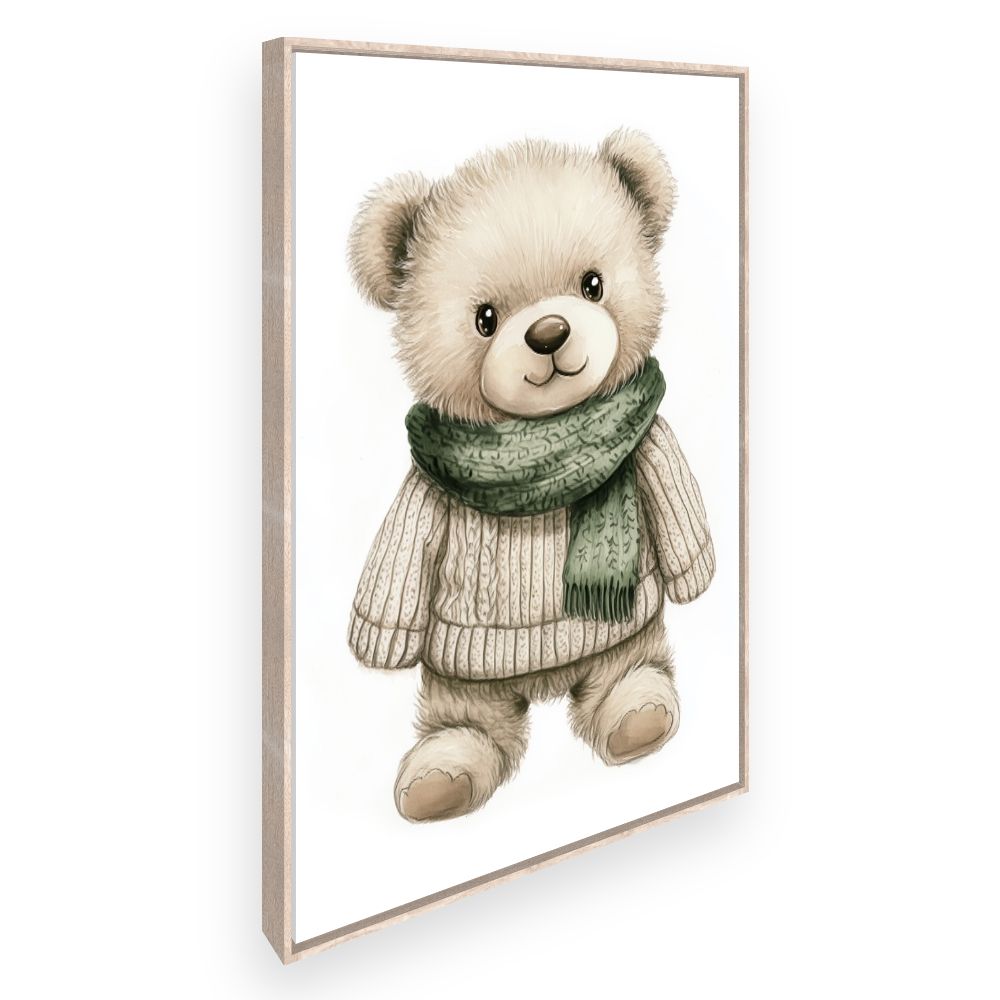 Tableau imprimé pour enfants 'Ourson douillet'