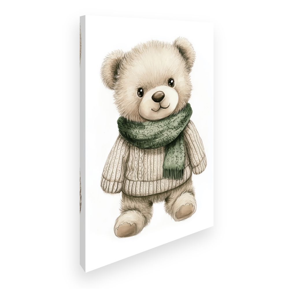 Tableau imprimé pour enfants 'Ourson douillet'