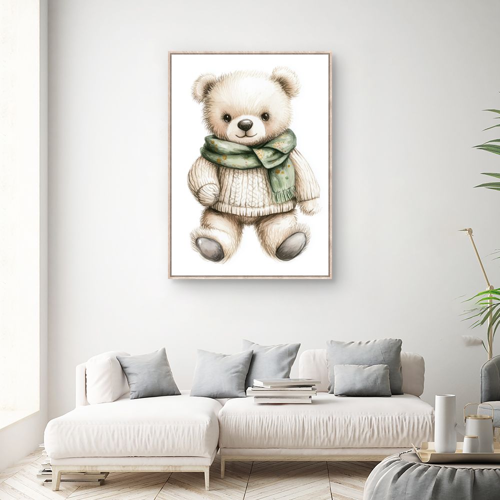 Tableau 'Ourson chaleureux'