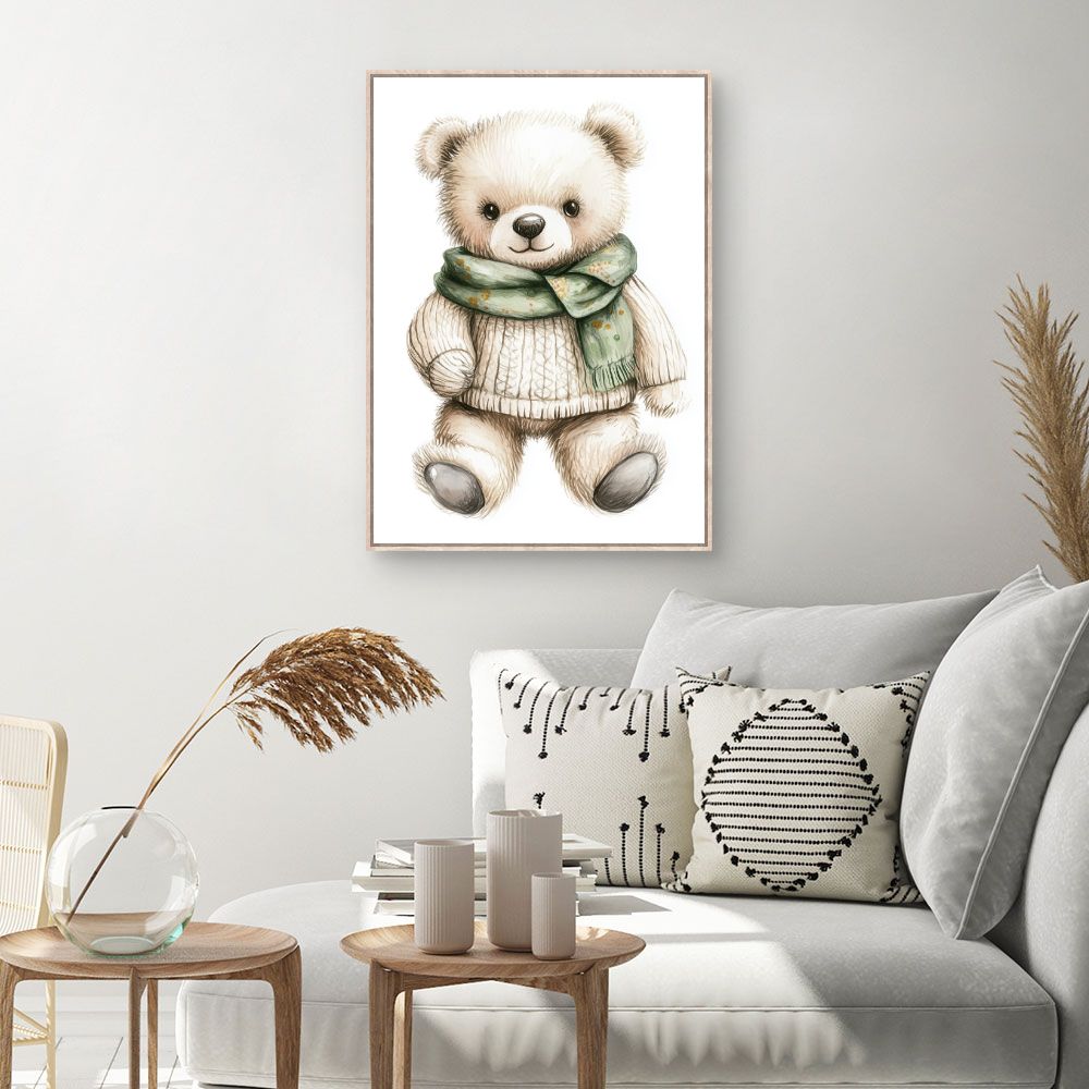 Tableau 'Ourson chaleureux'
