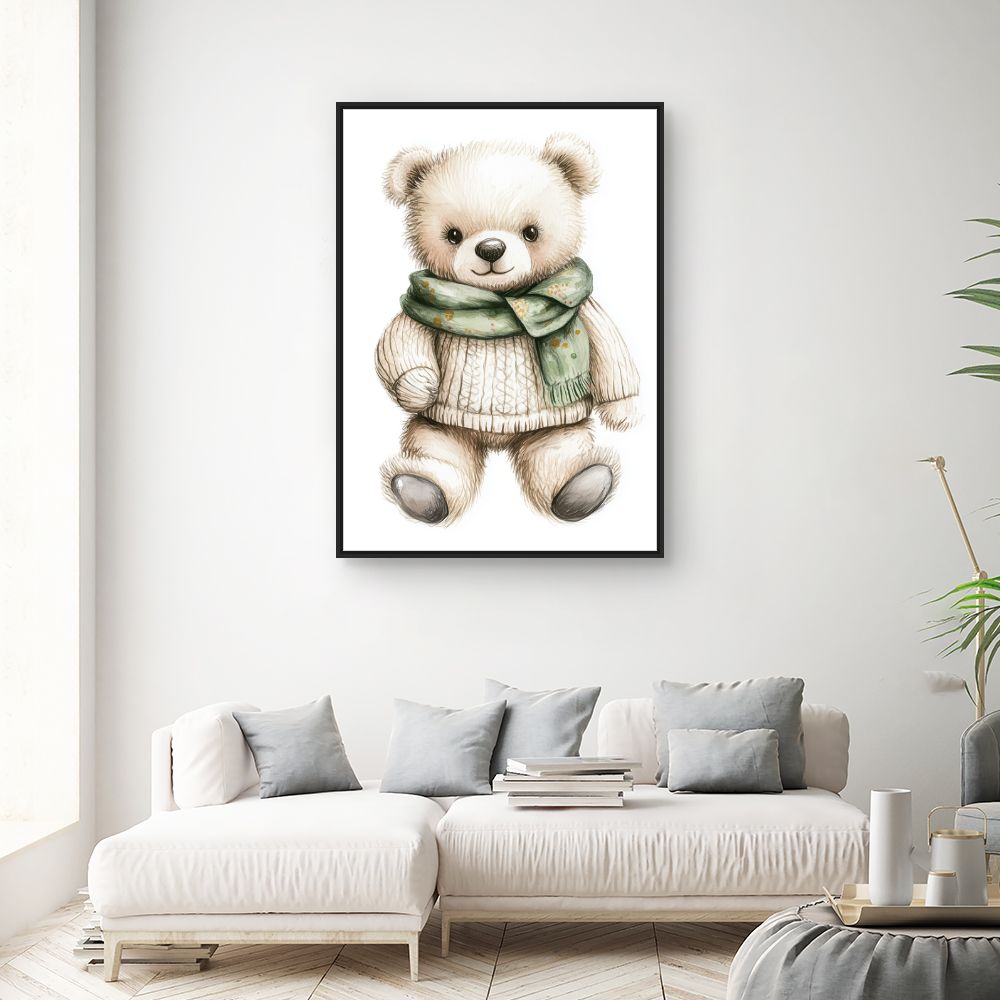 Tableau 'Ourson chaleureux'