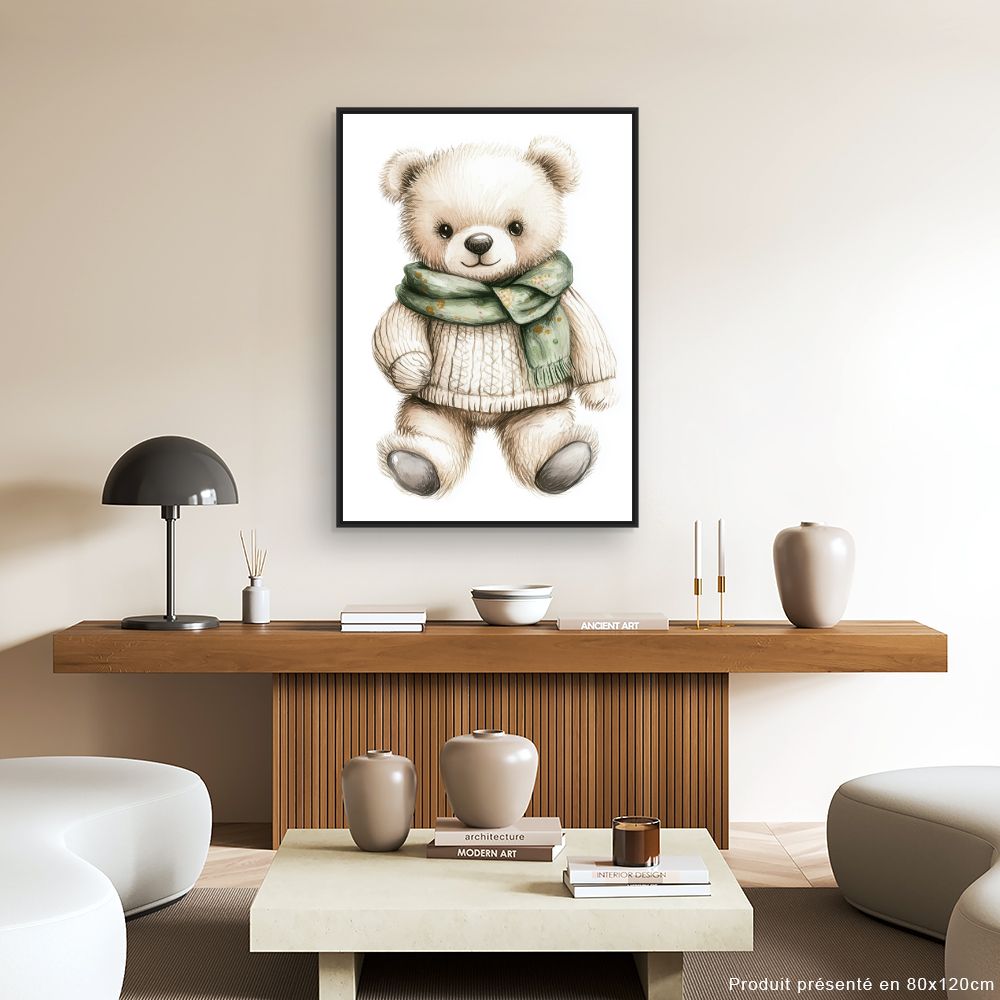 Tableau 'Ourson chaleureux'