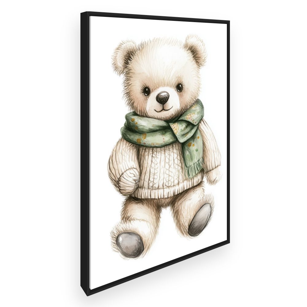 Tableau imprimé pour enfants 'Ourson chaleureux'