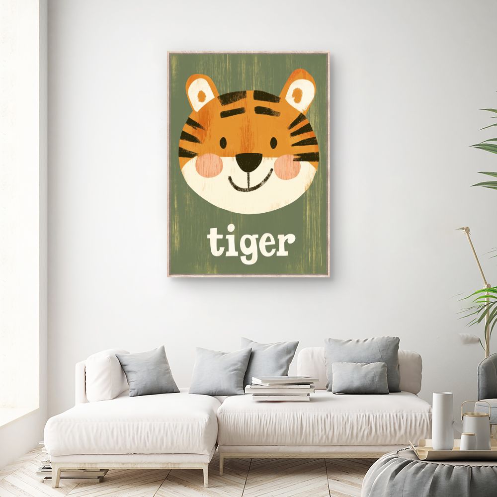 Tableau 'Tigre souriant'