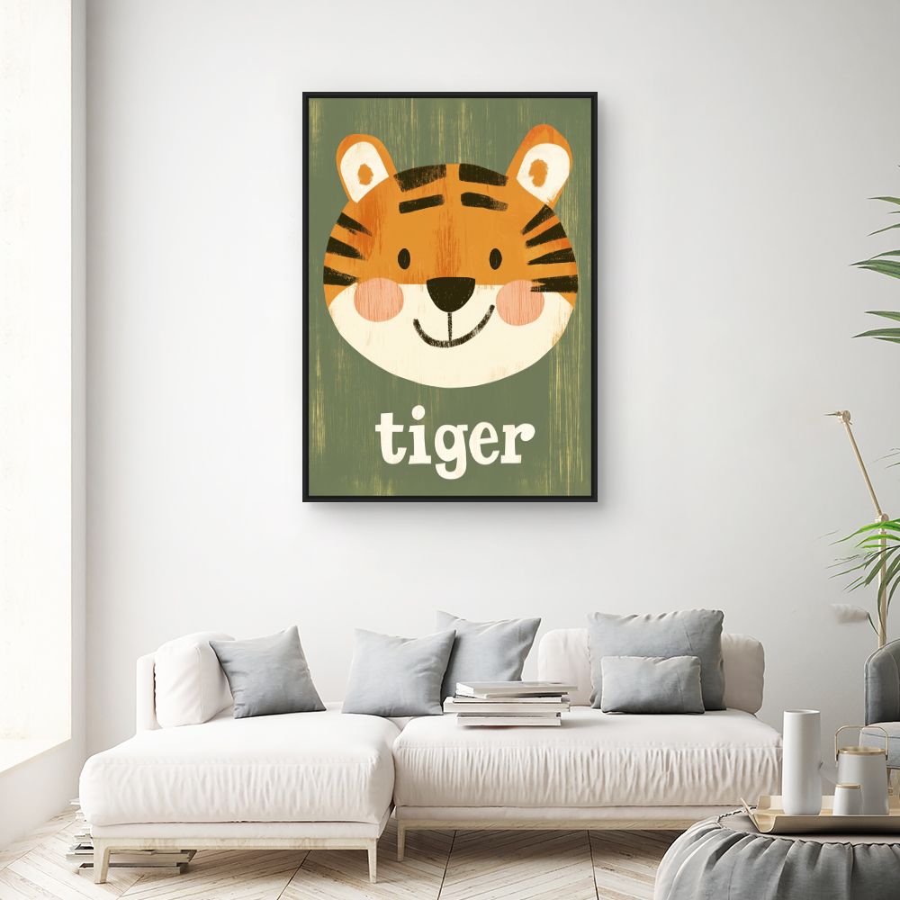 Tableau 'Tigre souriant'