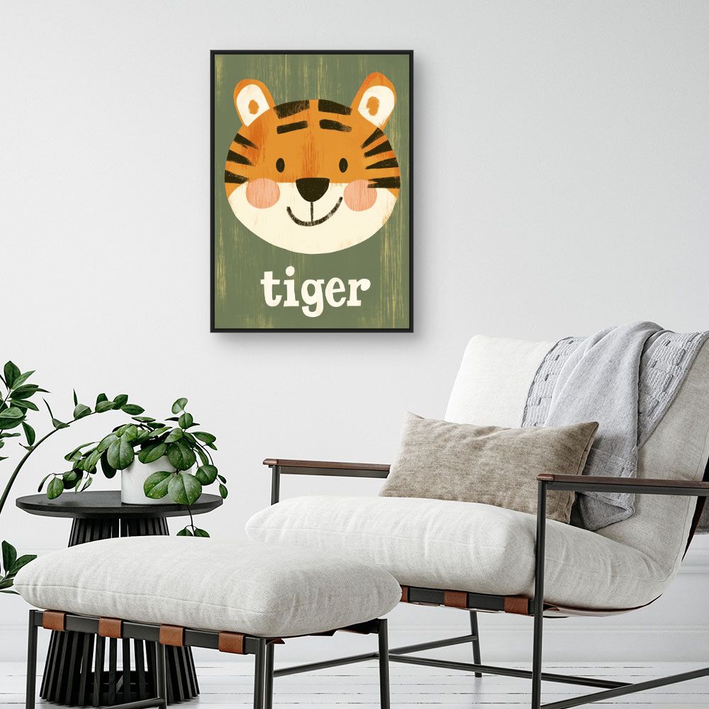 Tableau 'Tigre souriant'