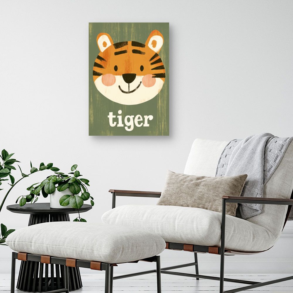 Tableau 'Tigre souriant'