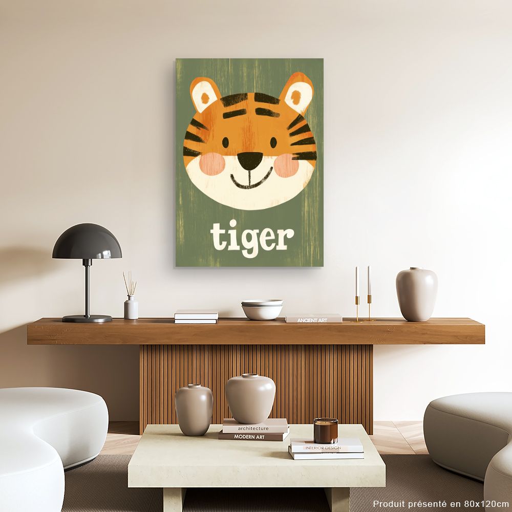 Tableau 'Tigre souriant'