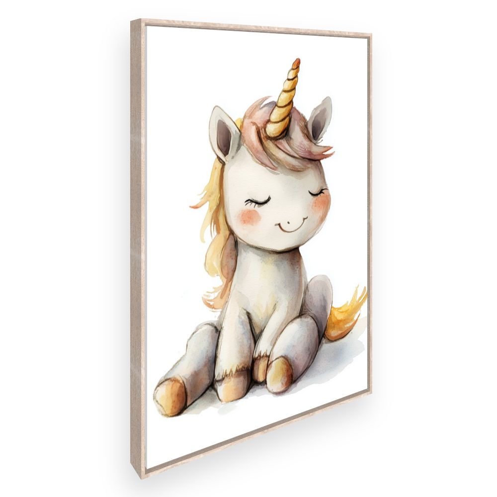 Tableau imprimé pour enfants 'Licorne adorable'