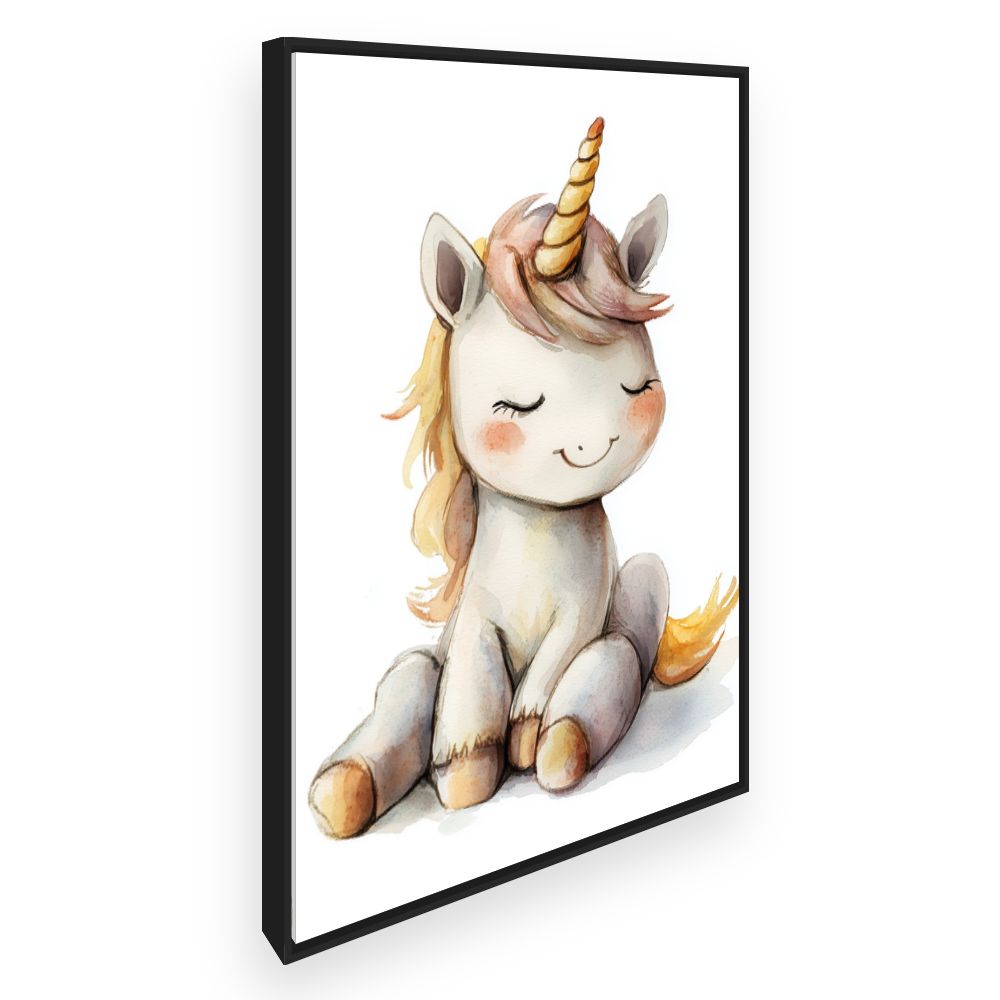 Tableau imprimé pour enfants 'Licorne adorable'