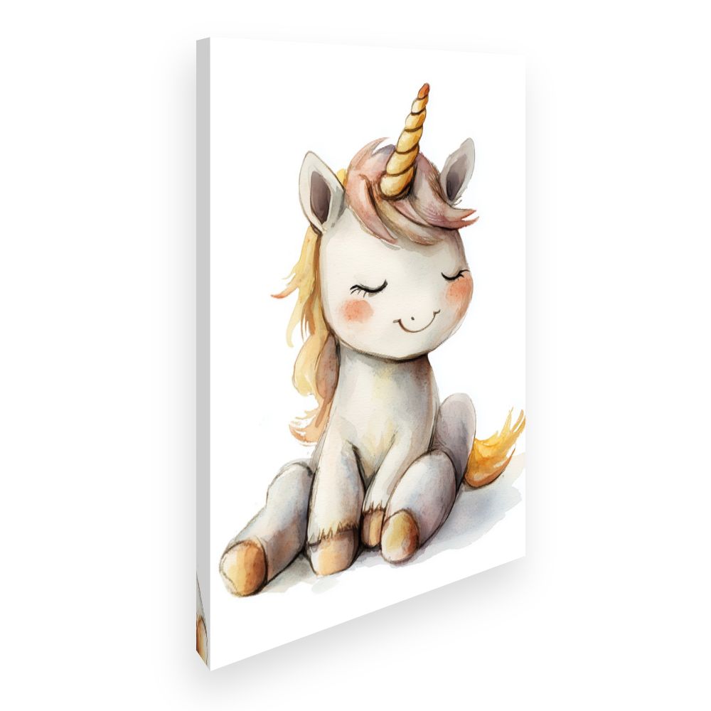 Tableau imprimé pour enfants 'Licorne adorable'