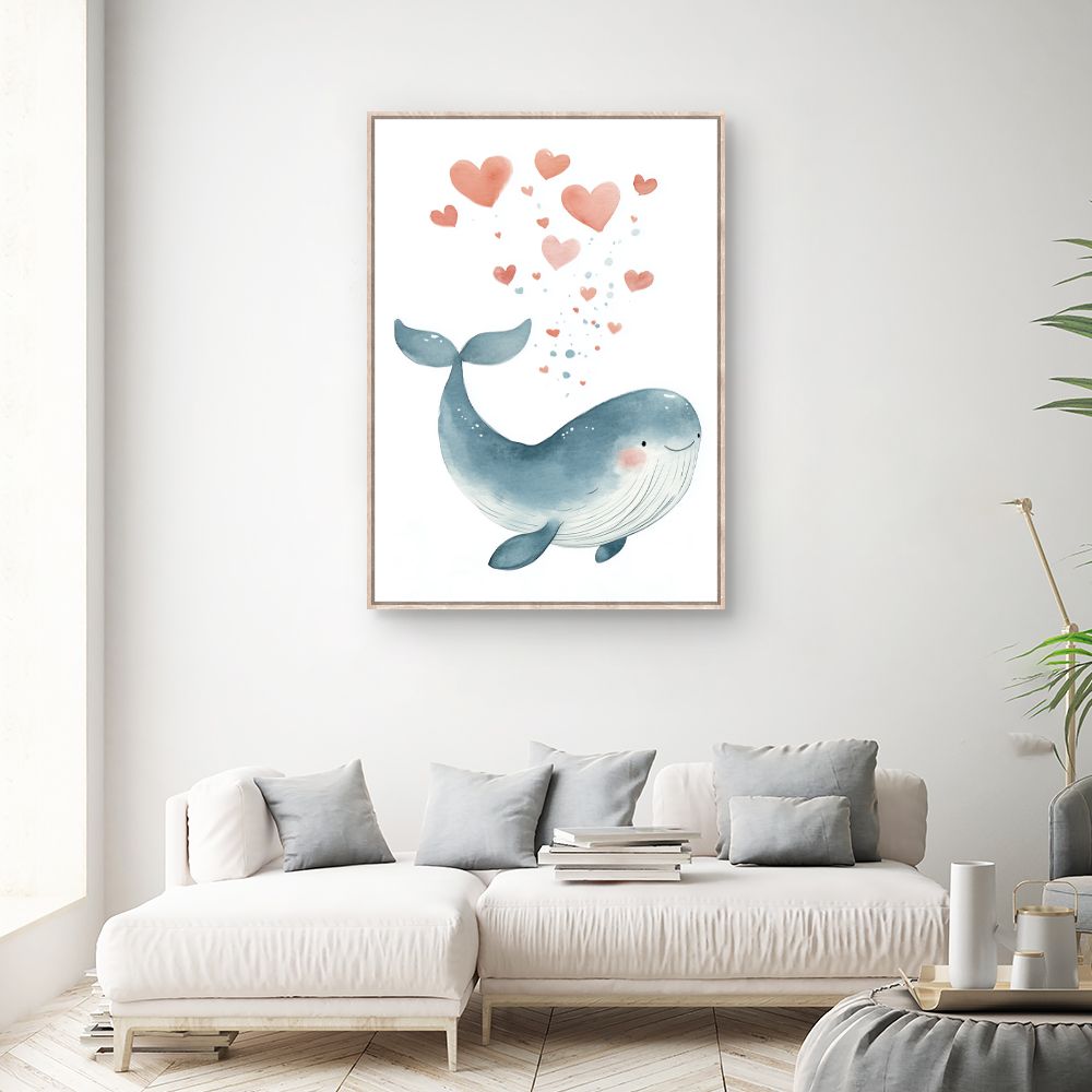 Tableau 'Baleine joueuse'