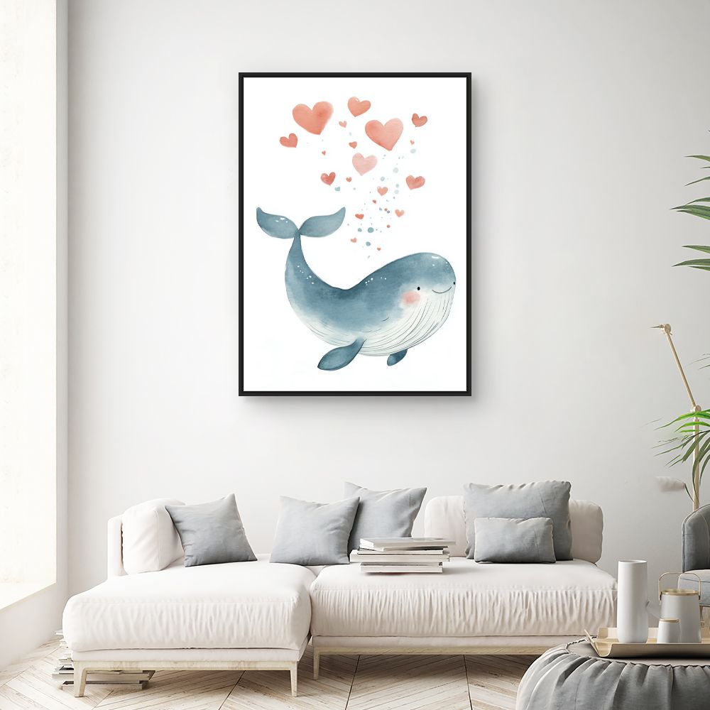 Tableau 'Baleine joueuse'