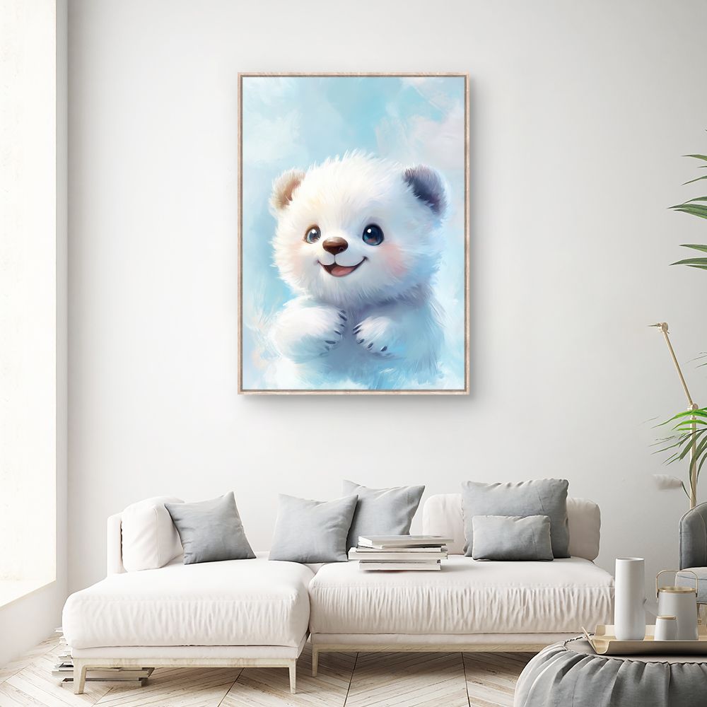 Tableau 'Ourson joyeux'