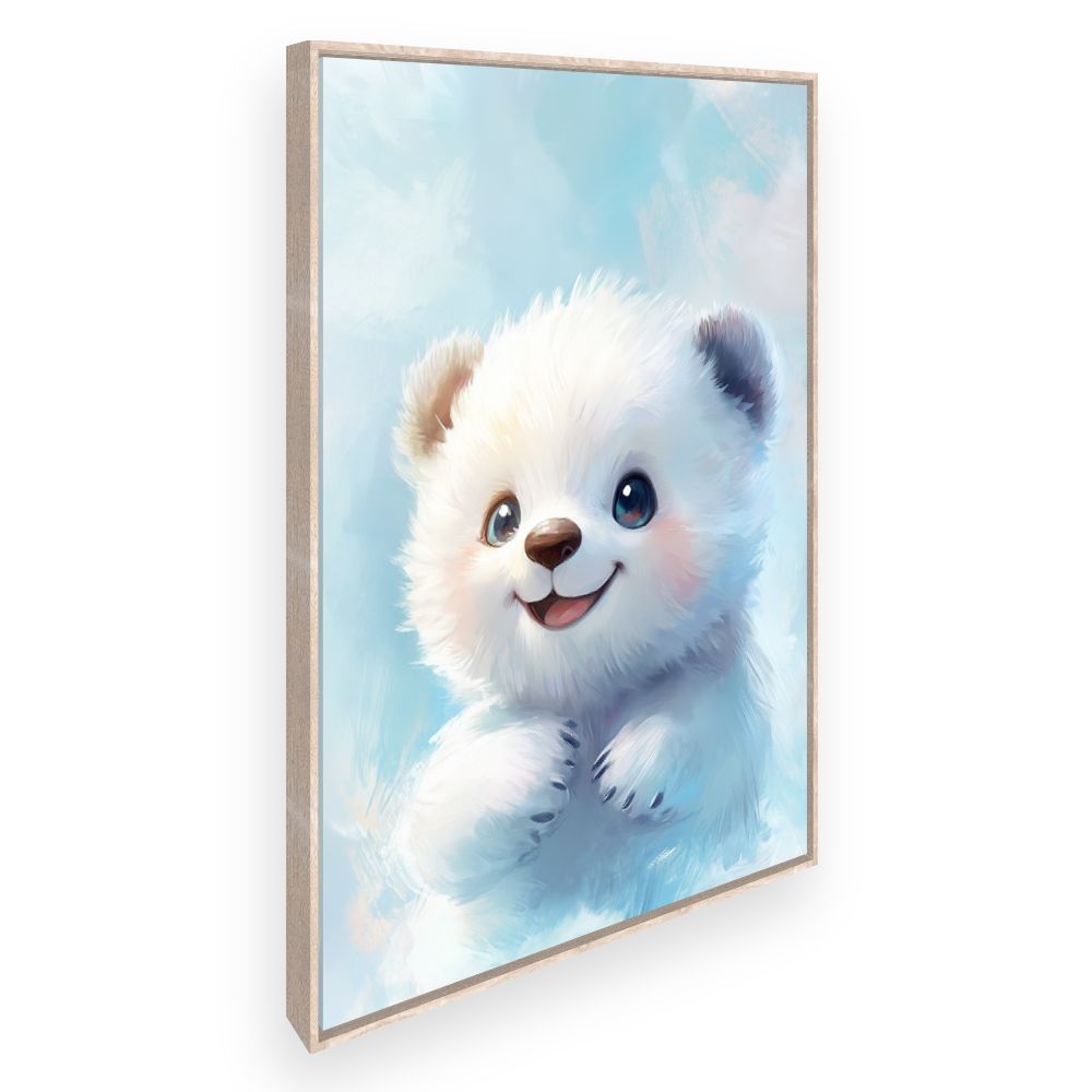 Tableau imprimé pour enfants 'Ourson joyeux'