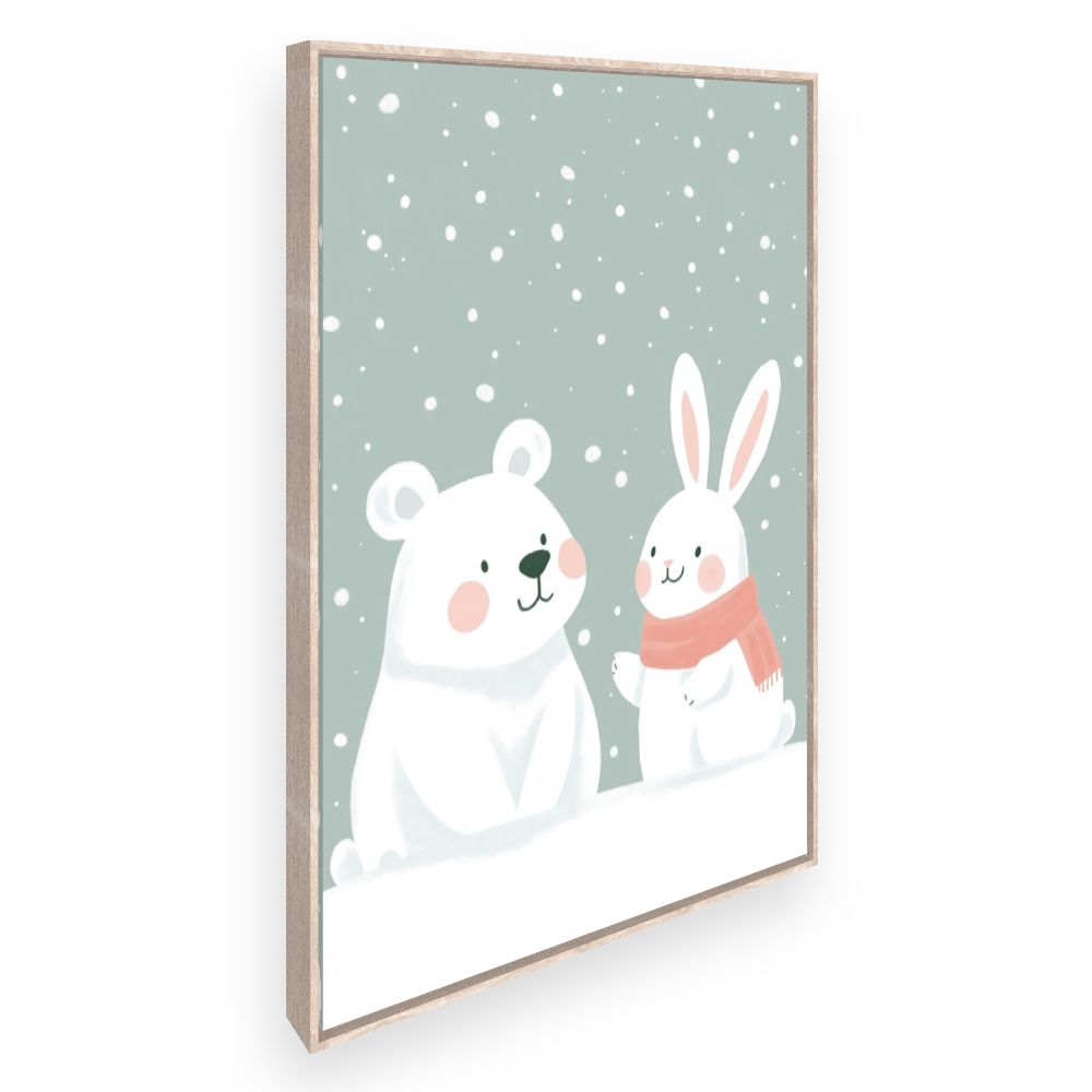 Tableau imprimé pour enfants 'Amis hivernaux'