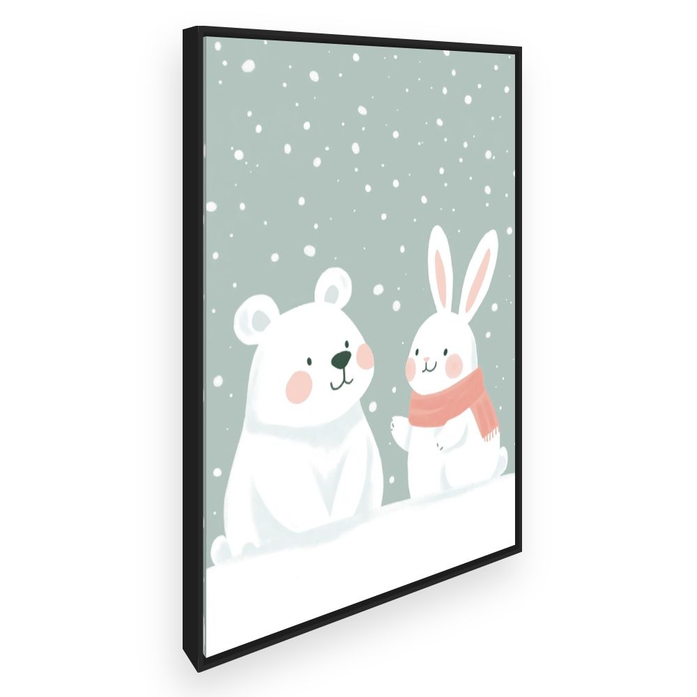 Tableau imprimé pour enfants 'Amis hivernaux'