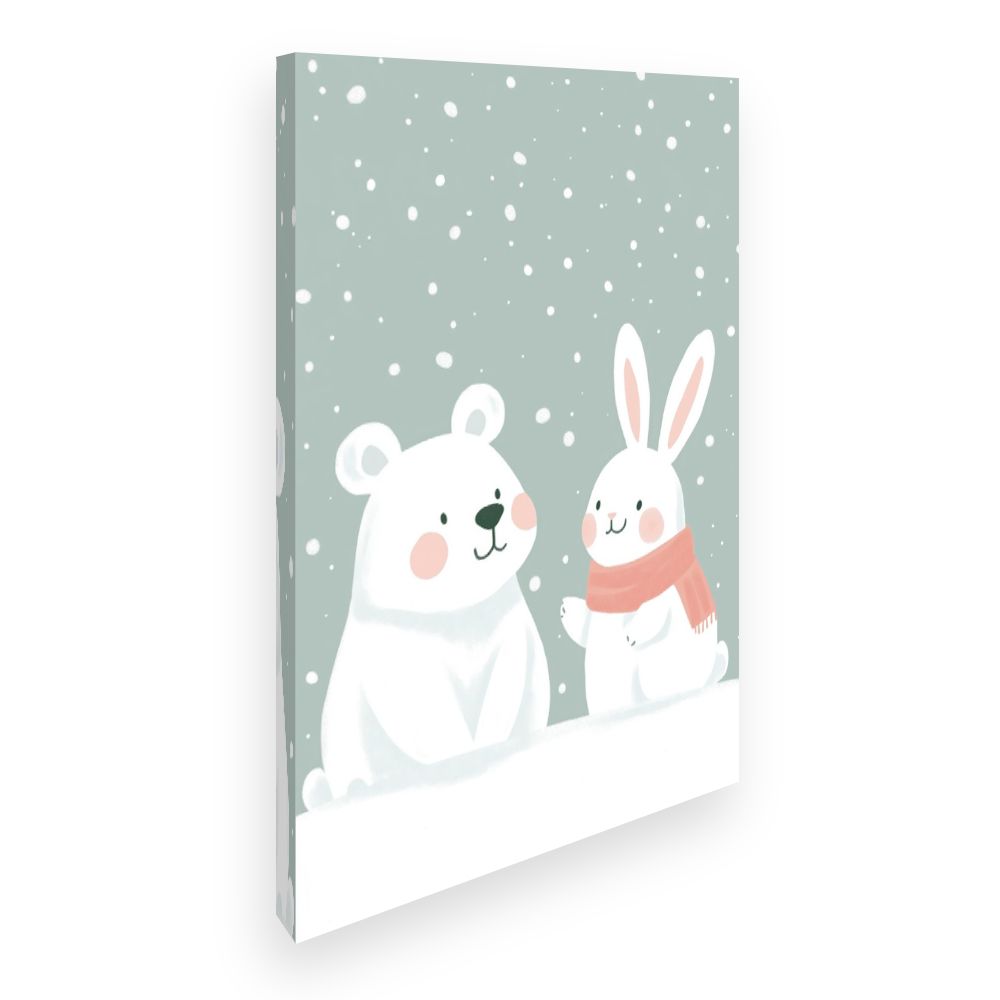 Tableau imprimé pour enfants 'Amis hivernaux'