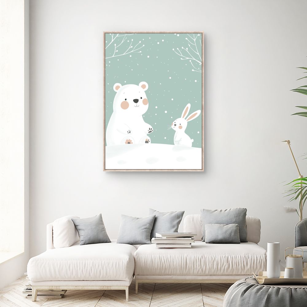 Tableau imprimé pour enfants 'Duo adorable'