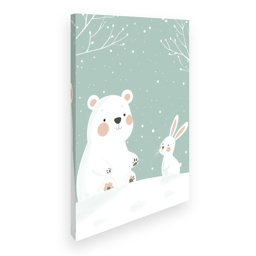 Tableau imprimé pour enfants 'Duo adorable'