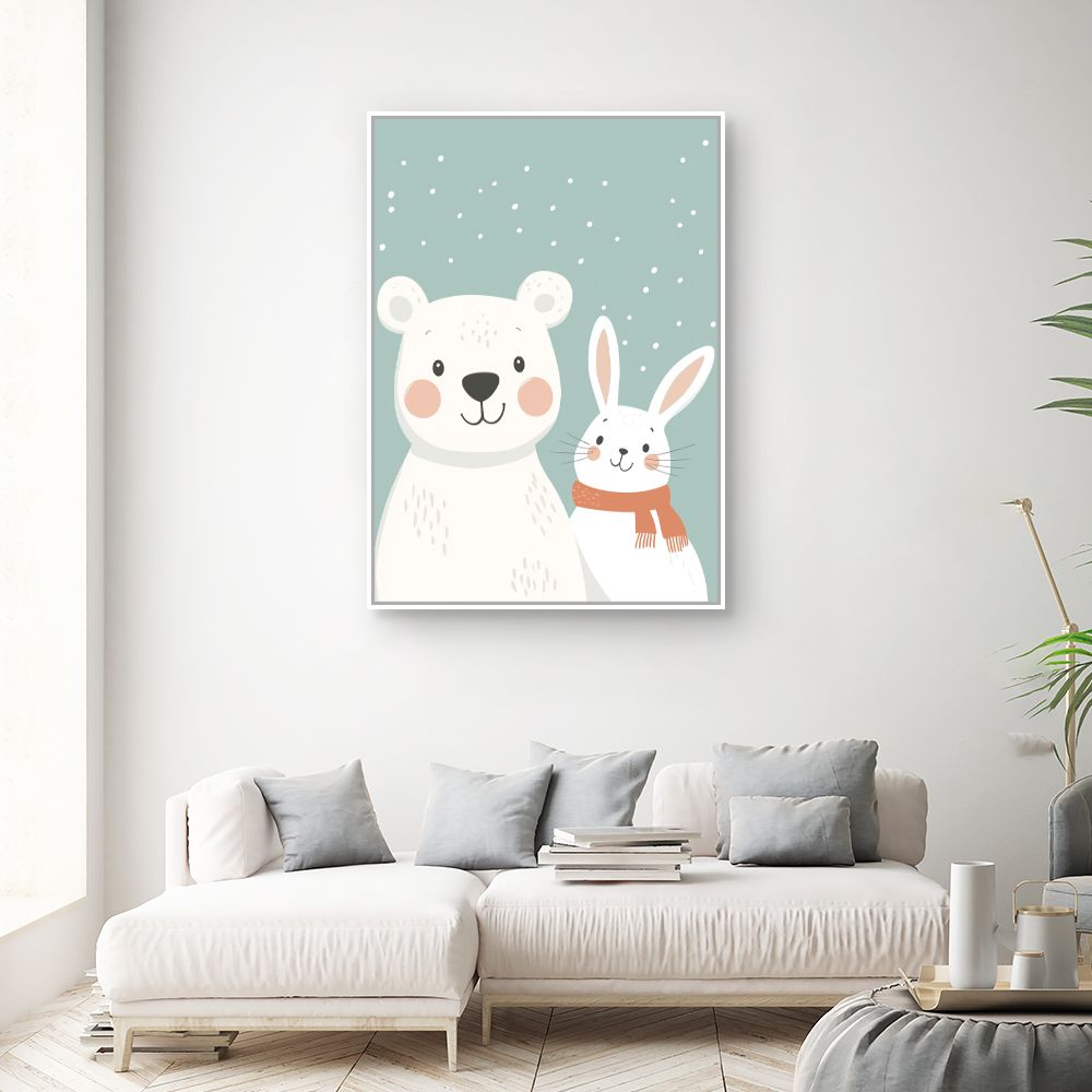 Tableau imprimé pour enfants 'Animaux adorables'