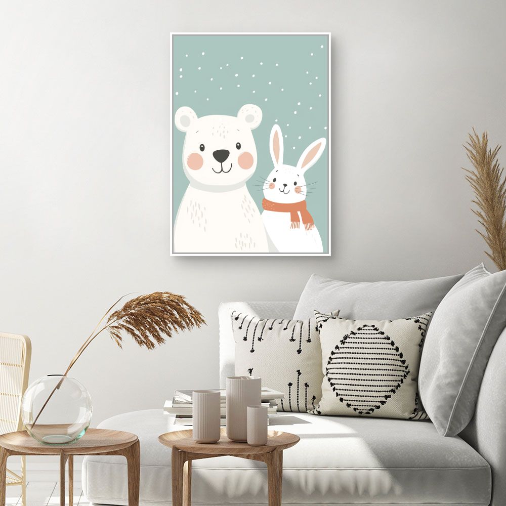 Tableau imprimé pour enfants 'Animaux adorables'