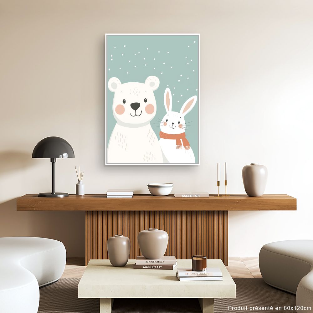 Tableau imprimé pour enfants 'Animaux adorables'