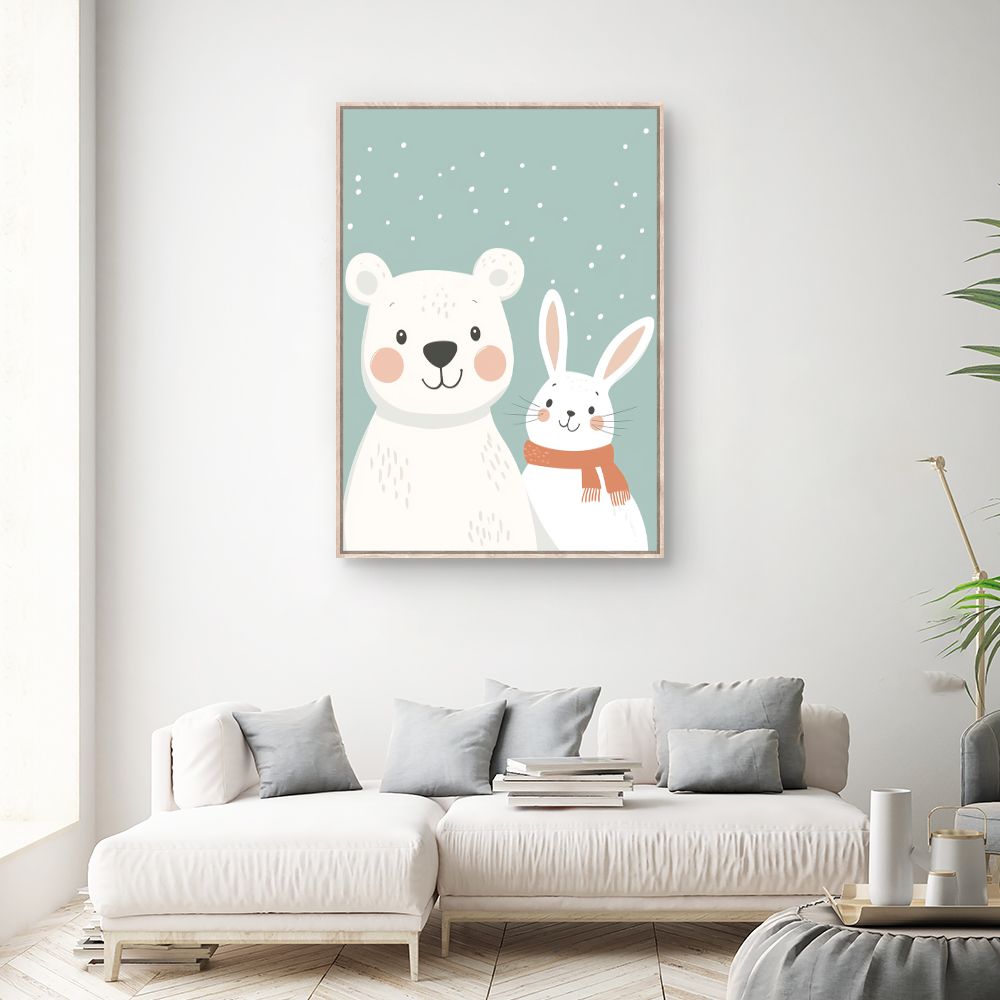 Tableau imprimé pour enfants 'Animaux adorables'