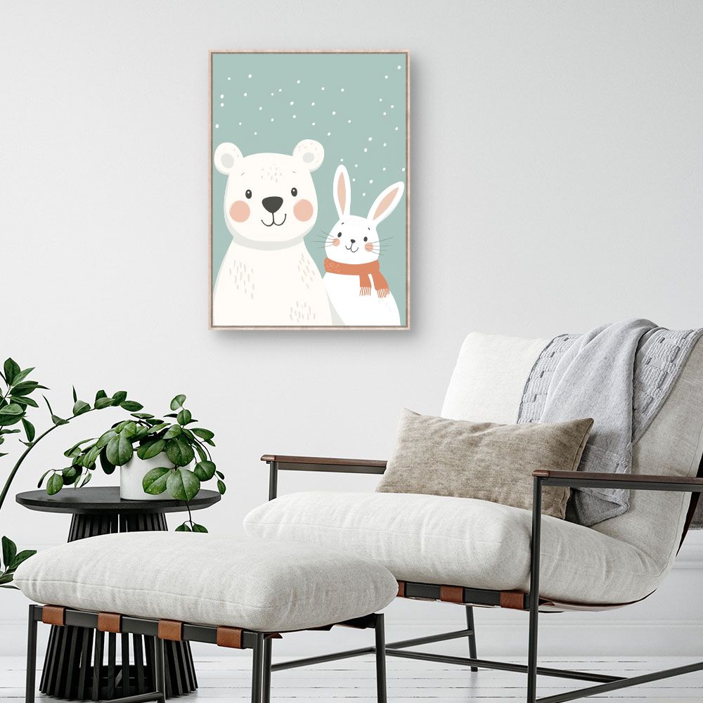 Tableau imprimé pour enfants 'Animaux adorables'