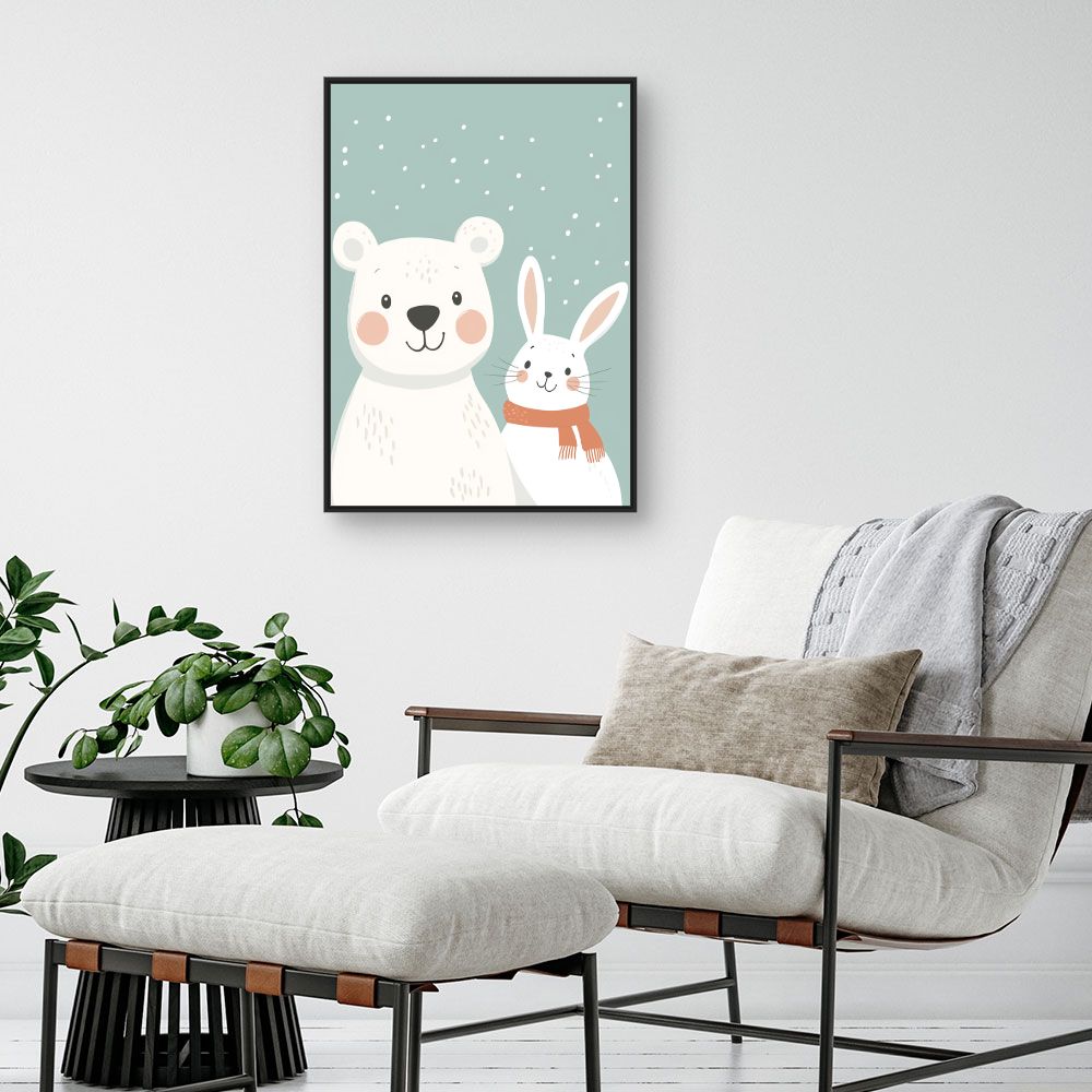 Tableau imprimé pour enfants 'Animaux adorables'