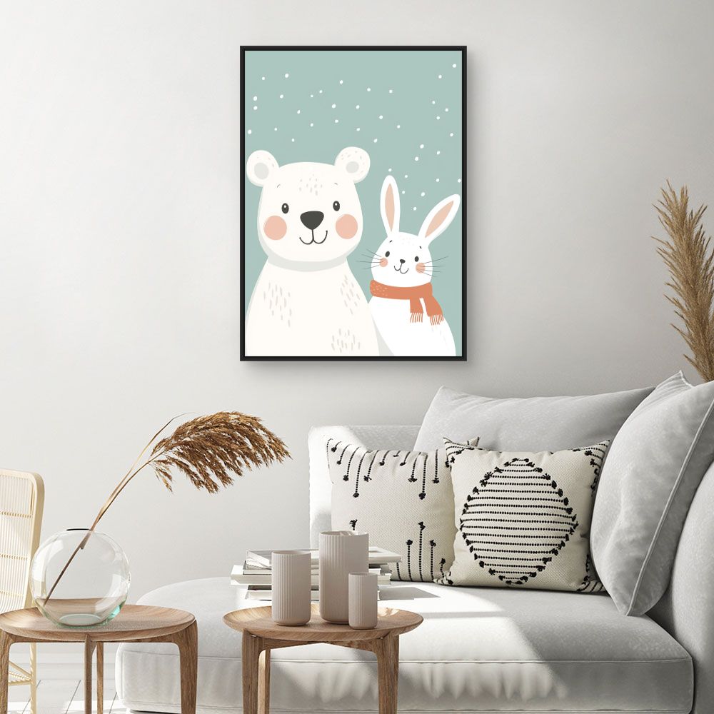 Tableau imprimé pour enfants 'Animaux adorables'
