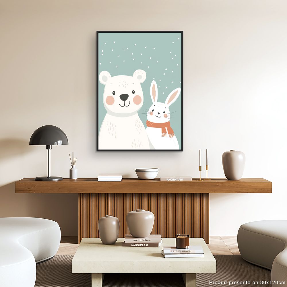 Tableau imprimé pour enfants 'Animaux adorables'