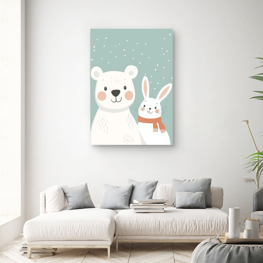 Tableau imprimé pour enfants 'Animaux adorables'