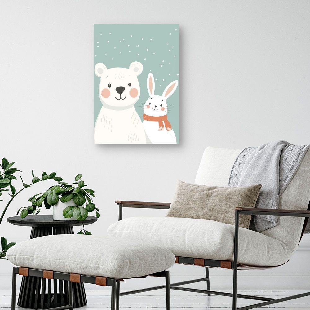 Tableau imprimé pour enfants 'Animaux adorables'