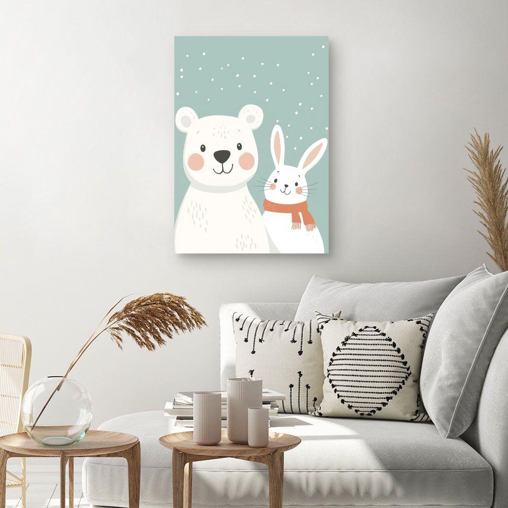 Tableau imprimé pour enfants 'Animaux adorables'