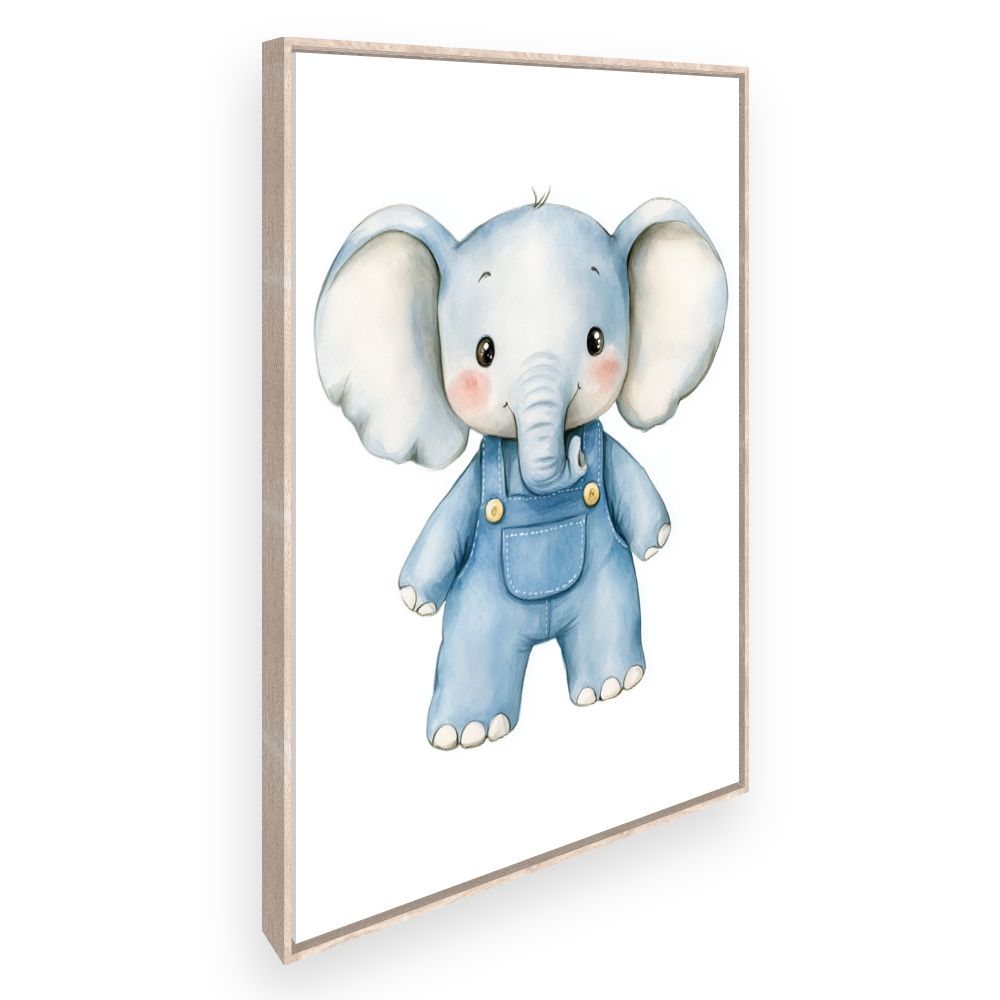 Tableau imprimé pour enfants 'Éléphant adorable'