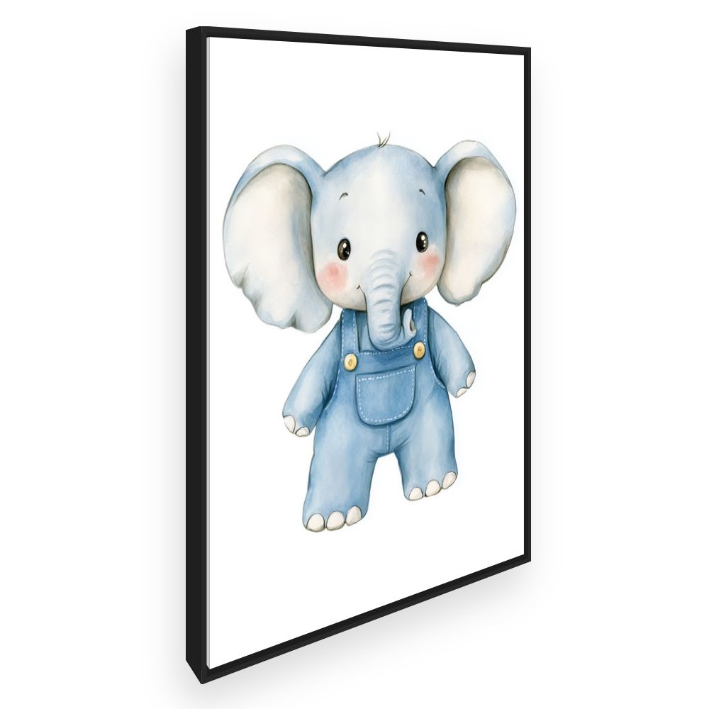 Tableau imprimé pour enfants 'Éléphant adorable'