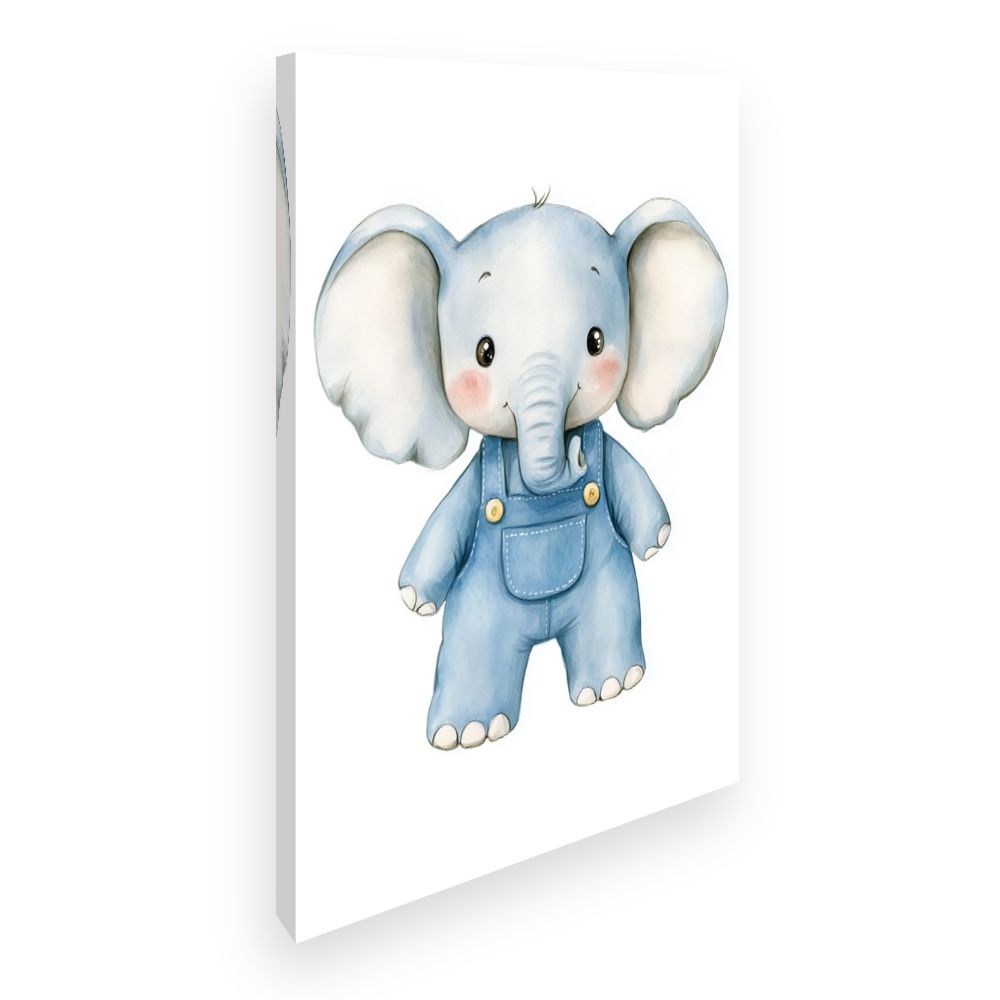 Tableau imprimé pour enfants 'Éléphant adorable'