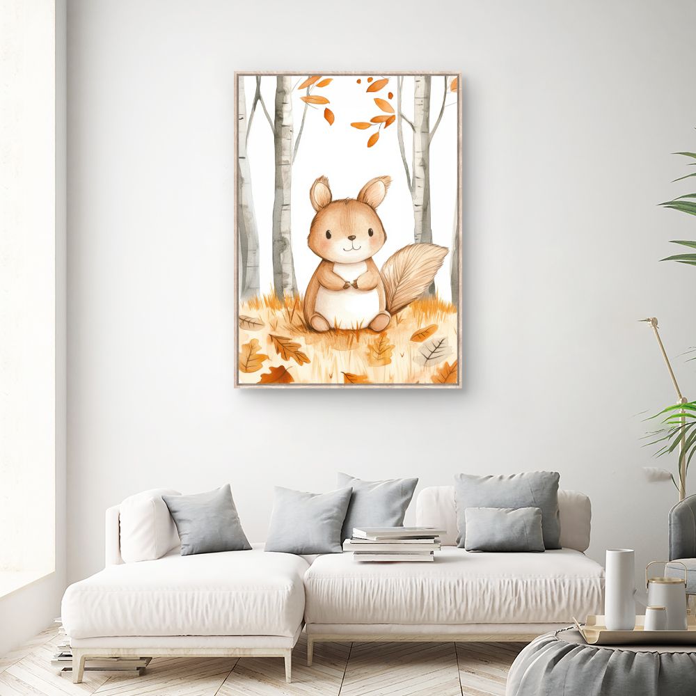 Tableau 'Écureuil automnal charmant'