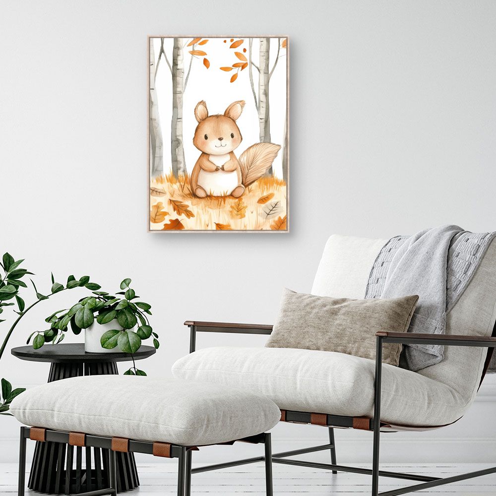 Tableau 'Écureuil automnal charmant'