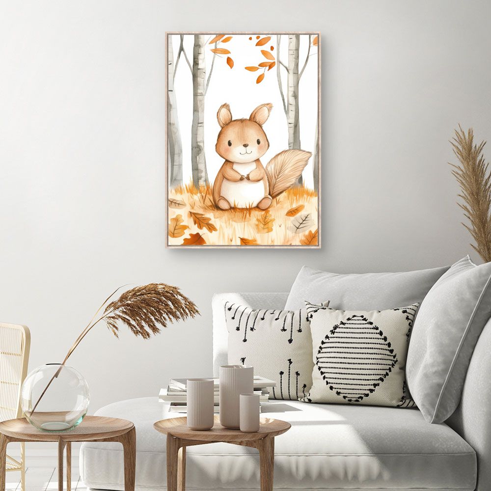 Tableau 'Écureuil automnal charmant'