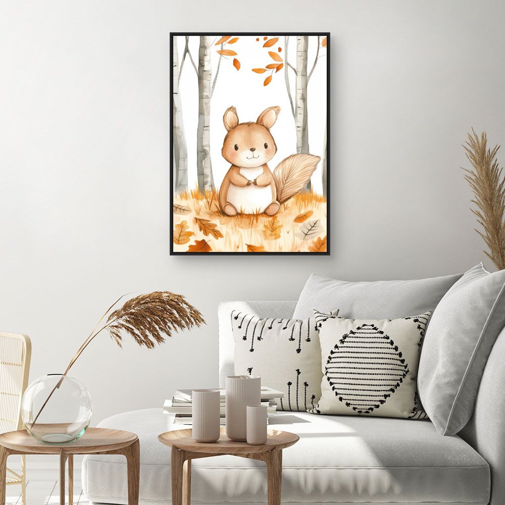 Tableau 'Écureuil automnal charmant'