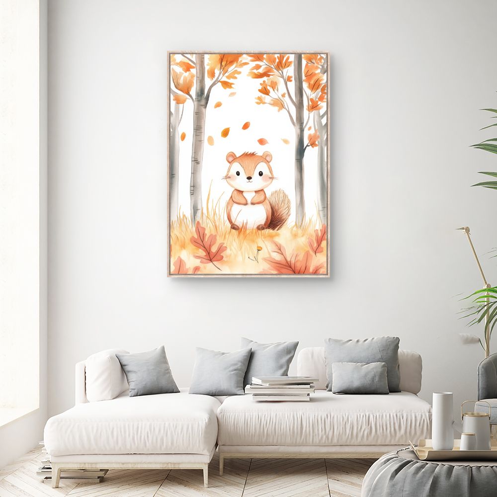 Tableau 'Écureuil automnal'